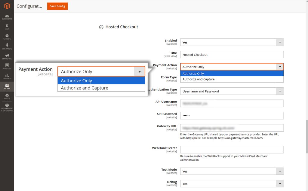 PaymentActionAuthorizeOnly