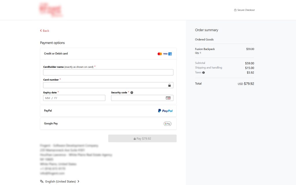 This is the Redirect to Payment Page