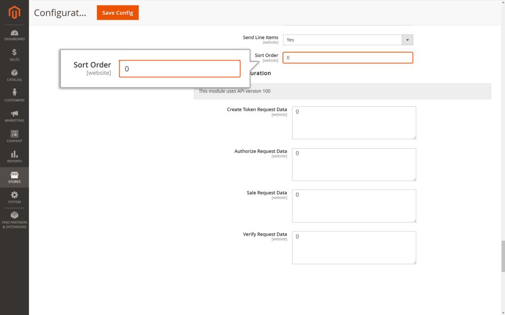 The Sort Order field controls the order in which this payment method appears to customers.